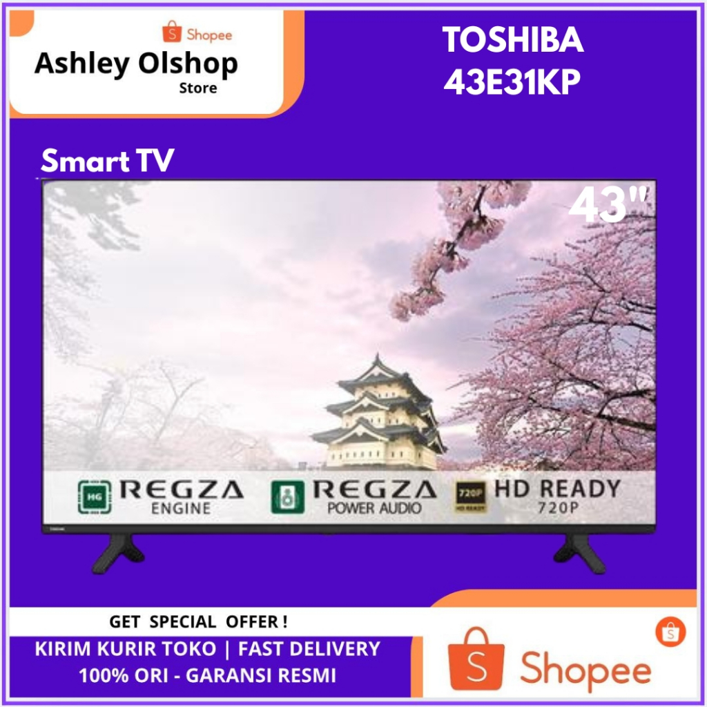 TV Toshiba 43 Inch 43E31KP LED Smart TV Toshiba 43 Inch Digital TV