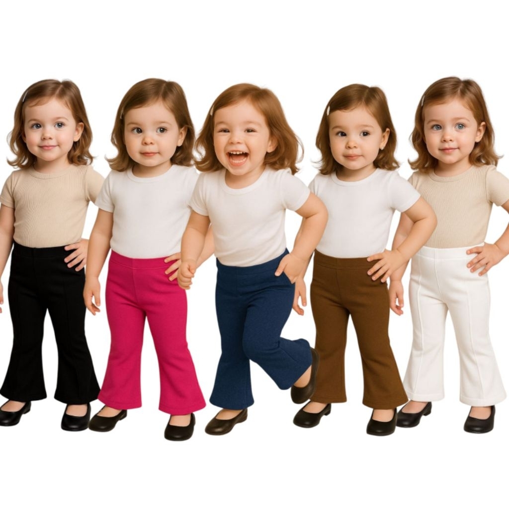 Celana anak perempuan celana cutbray panjang scuba usia 1-6 tahun