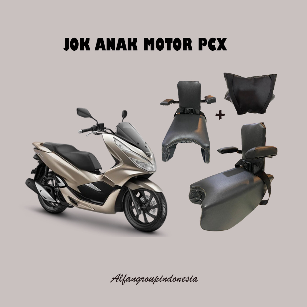 jok boncengan anak untuk motor pcx /jok tambahan buat bonceng anak di depan paket lengkap(jok+sandar