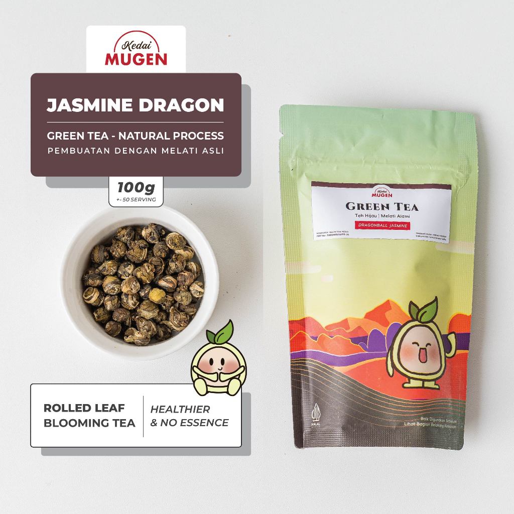 

NO_MORE Kedai Mugen - Sichuan Jasmine DragonBall Green Tea/Teh Hijau Melati 100g