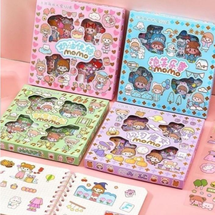 

Stiker Momo Color Full Isi 100 buah, Stiker Warna Motif Lucu Original 4 Warna Motif Stikermomo