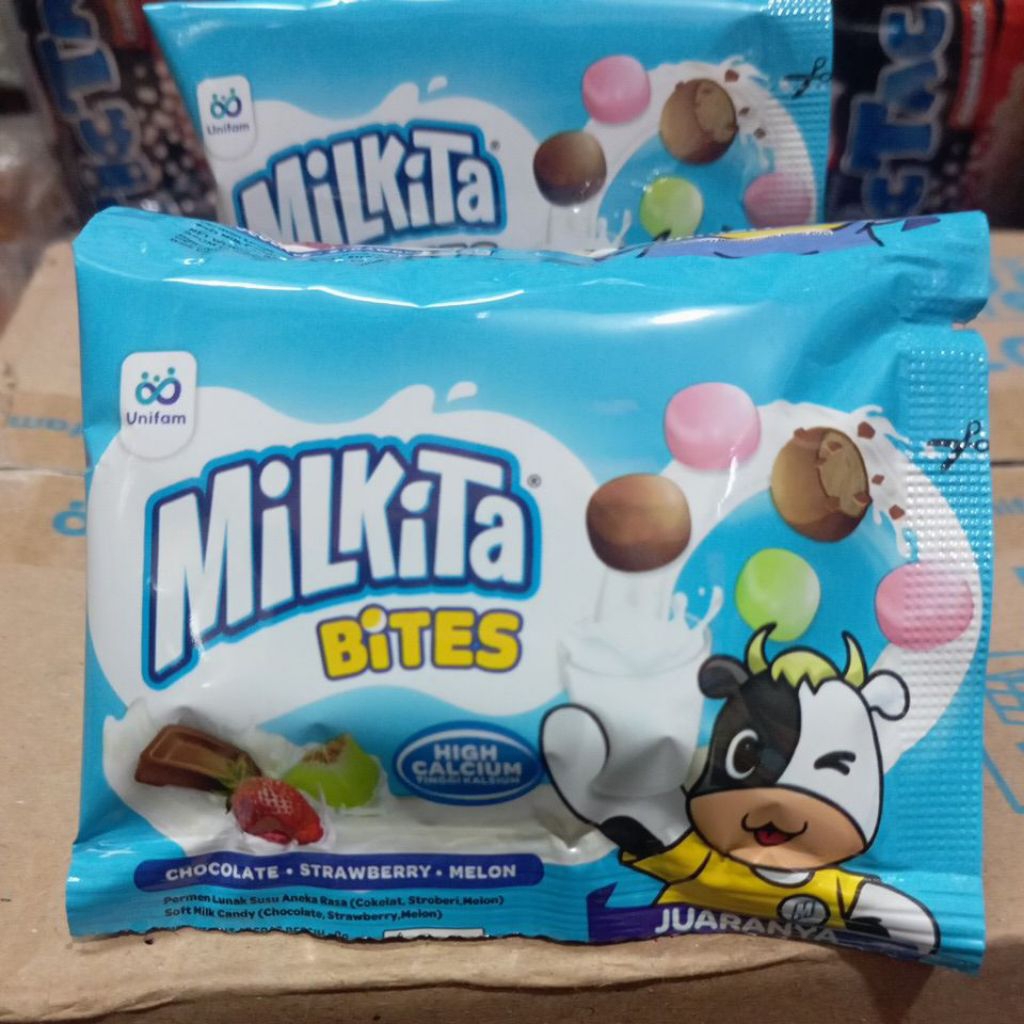 

Permen milkita bites rasa susu