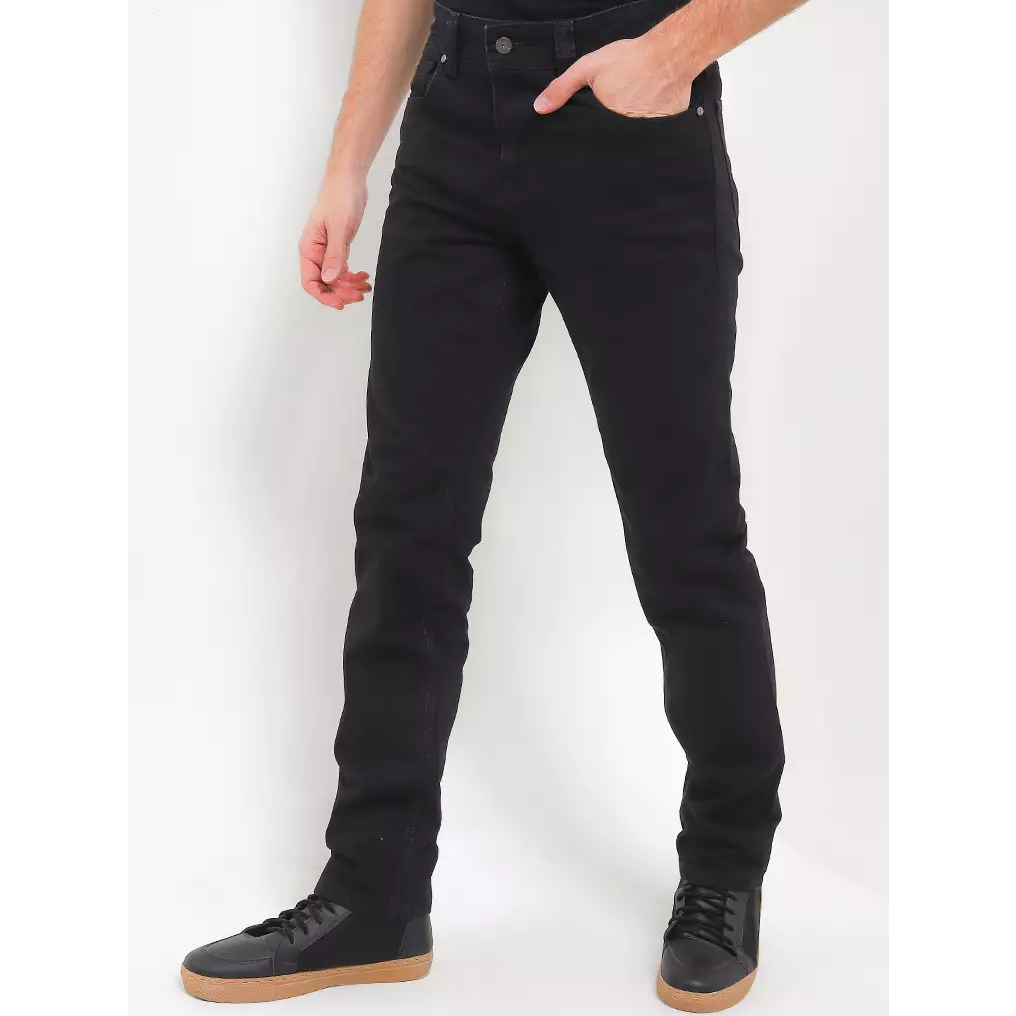 Rassel - Celana Jeans Panjang Pria Jins Denim Cowok Slim Fit Cut Lois Original 100% Warna Hitam - CF