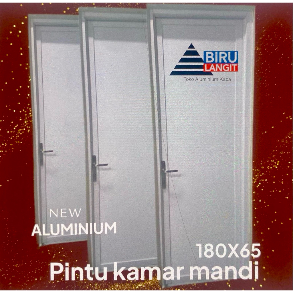 PINTU KAMAR MANDI ACP ALUMINIUM 184*71,5 cm FREE PACKING KAYU