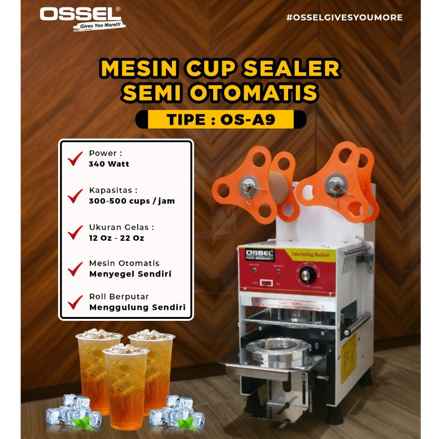Mesin Cup sealer otomatis ET-A9 Press Tutup Gelas Plastik
