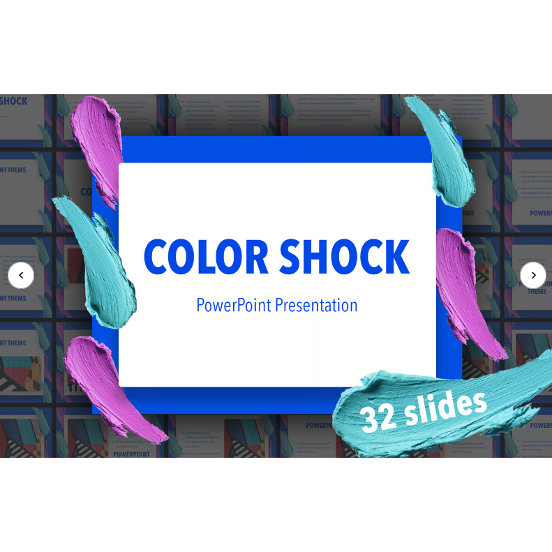 Color Shock PowerPoint Template - PowerPoint | Template | Color | Colour