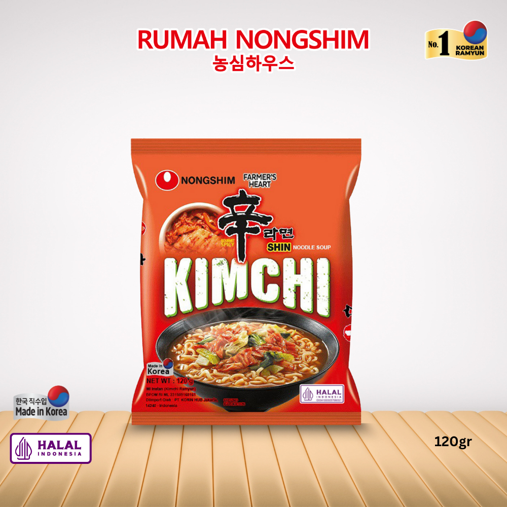 

Nongshim SHIN KIMCHI Noodle Soup 120 gram Mi Kuah Rasa Kimchi Asli dari Korea Halal Indonesia