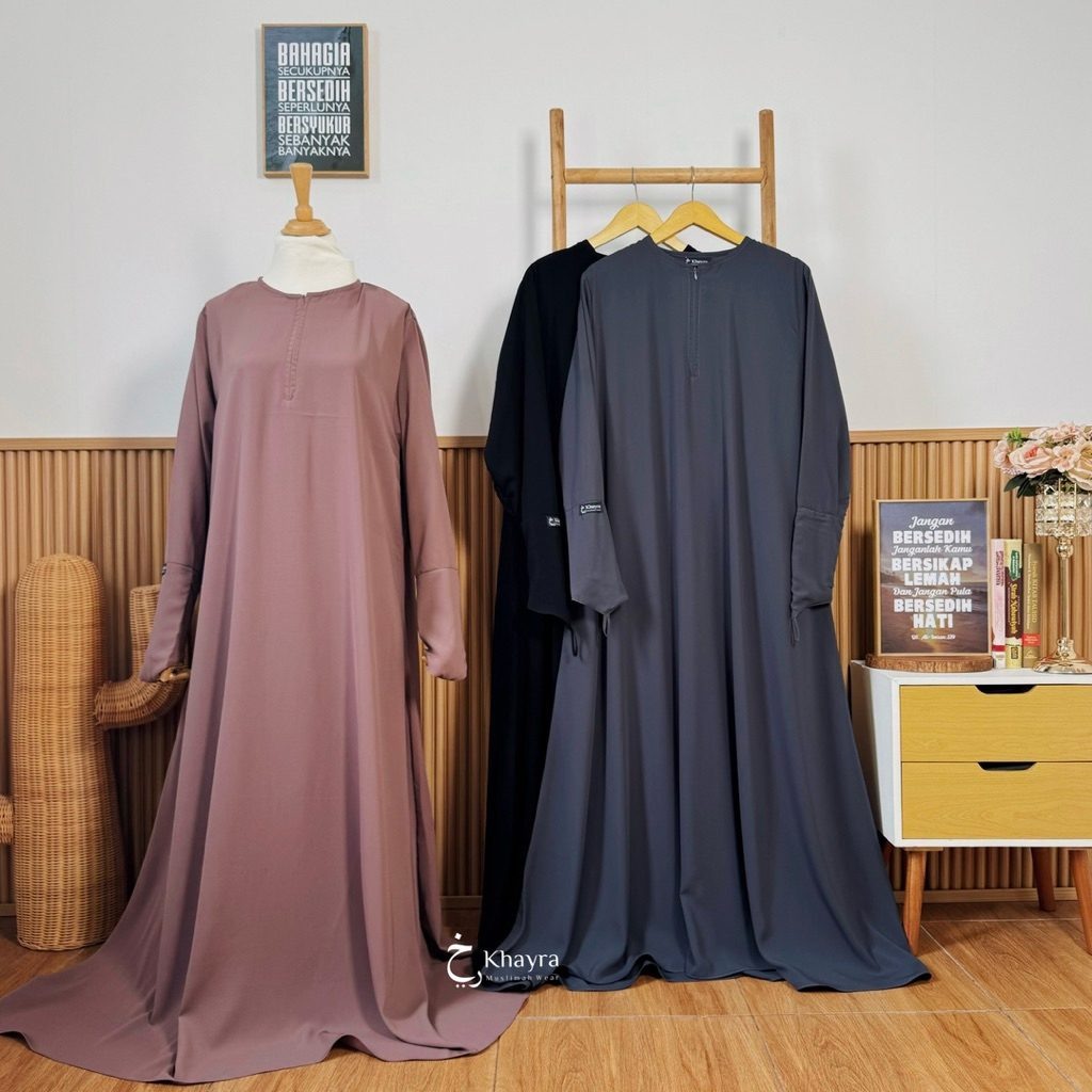 ABAYA SALWA MANSET V | ABAYA TANGAN RESLETING FINGER RING BY KHAYRA MUSLIMAH
