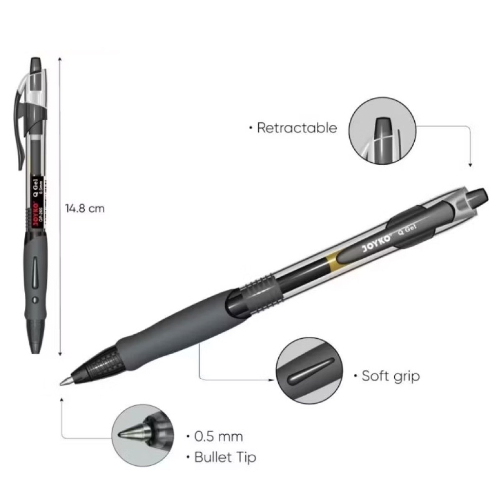 

Ay00! Joyko PULPEN GEL / GEL Pen GP-265 / 265NT (12pcs)