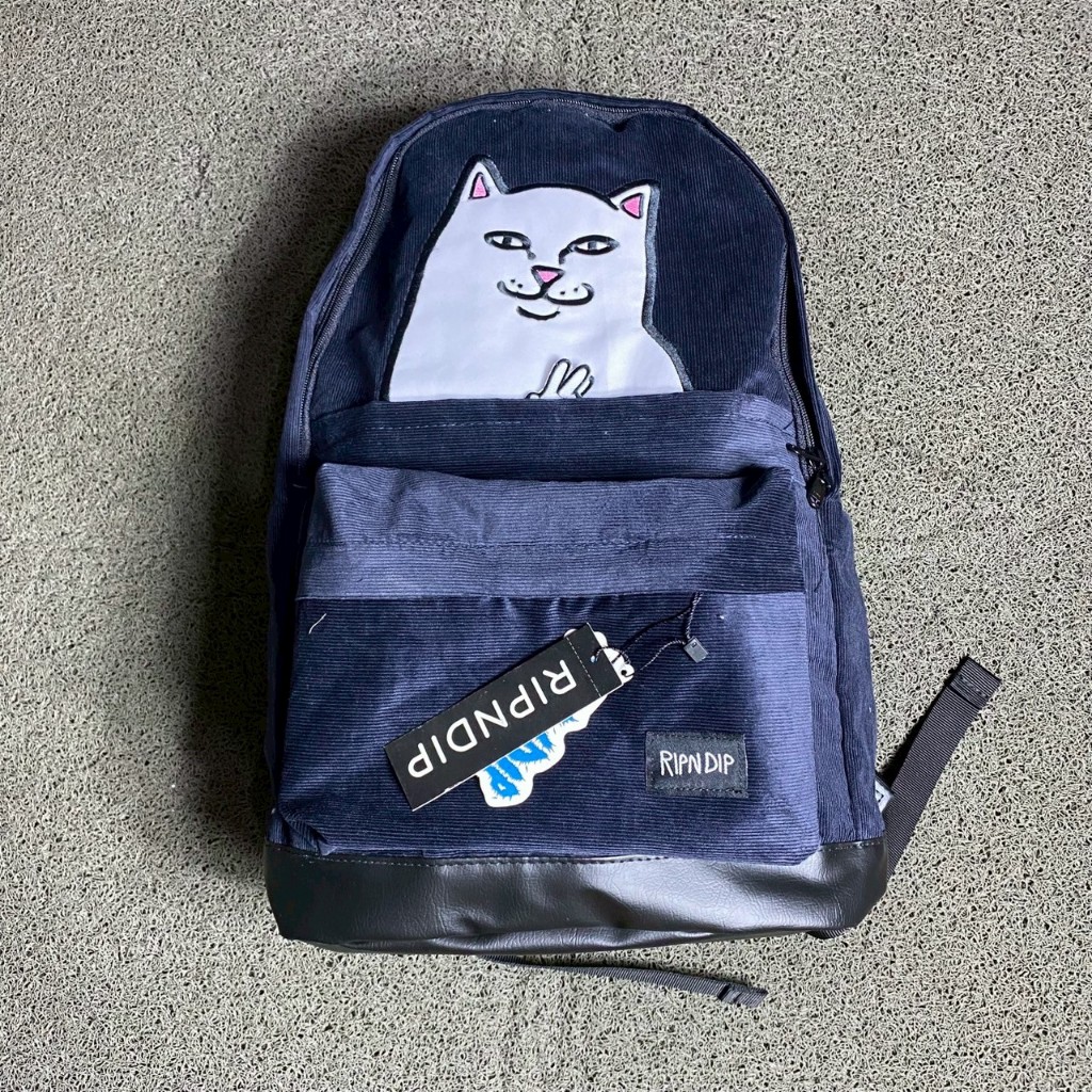 BACKPACK TAS GENDONG RIP N DIP CORDUROY DARK BLUE