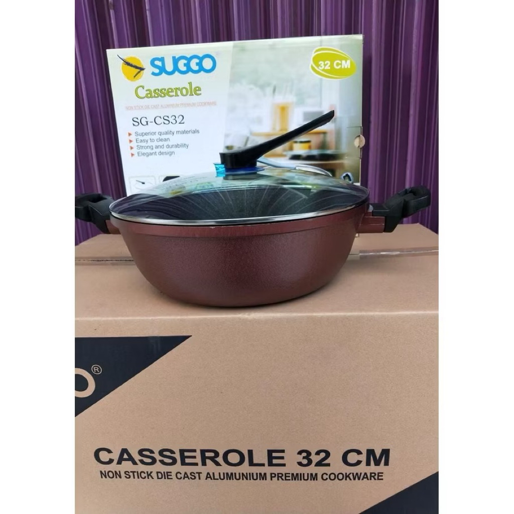 wok pan casserole suggo 32cm-panci wajan 32cm