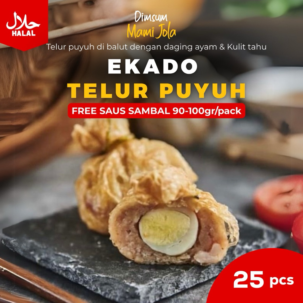

@Bogor Ekado Telur Puyuh isi 25 pcs (Frozen) FREE SAOS SAMBAL
