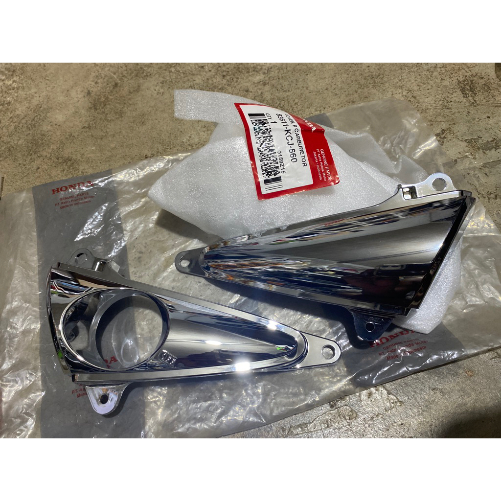 cover karburator cover kran bensin honda tiger revo original sepasang 83611-KCJ-660 83711-KCJ-660