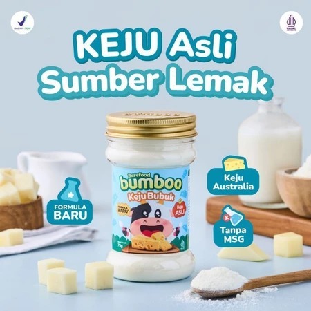 

BUMBOO Keju Bubuk Asli - Keju Anak - Sumber Lemak & Protein - Keju Cheddar Australia