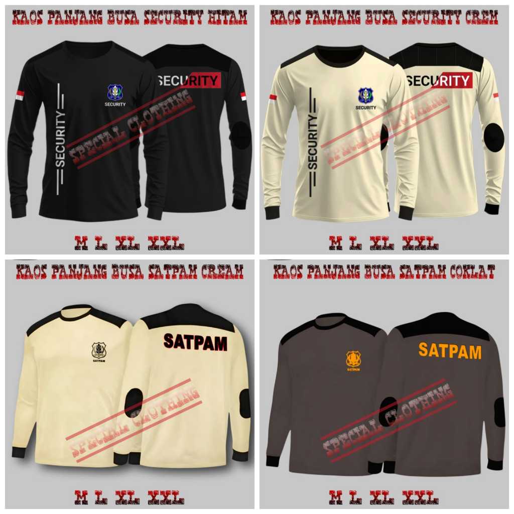 KAOS SATPAM LENGAN PANJANG KAOS MURAH BISA COD DECKER SATPAM / KAOS SATPAM LENGAN PANJANG KAOS