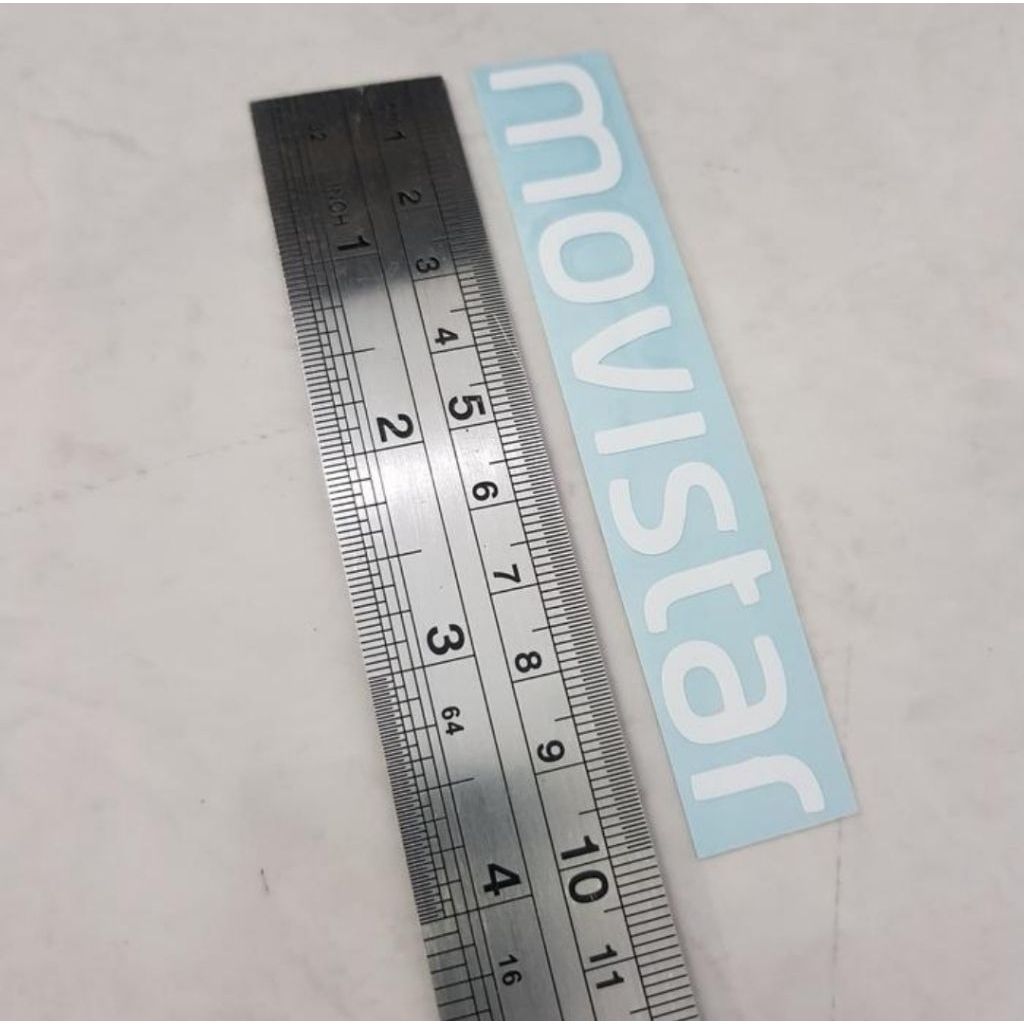 

stiker cutting movistar ukuran 10,5 × 2cm