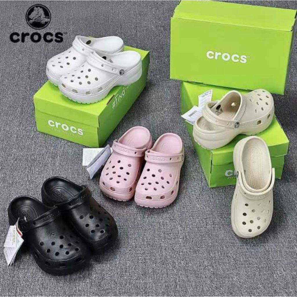 CROCS CLASSIC PLATFORM / SENDAL CROCS / SENDAL CROCS DEWASA