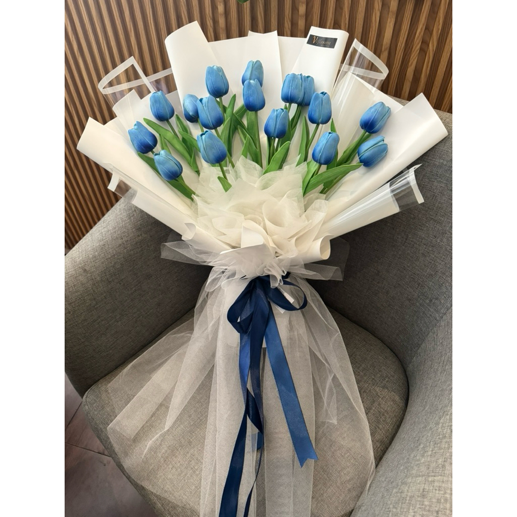 bunga tulip / buket bunga tulip bandung /bouquet tulip biru / tulip bandung / bunga tulip artificial