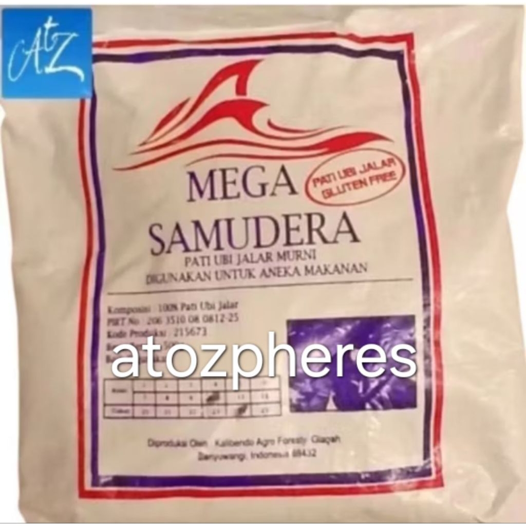 

Tepung pati ubi jalar 100% murni bebas gluten free MEGA SAMUDERA Samudra kemasan 500g
