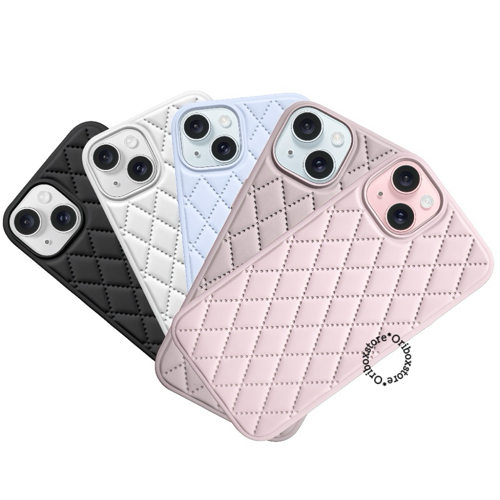 New Diamond Bludru Rhombic Softcase Compatible For Iphone  X Xs Xr 11 12 13 14 15 16 16e 17 17AIR Pl