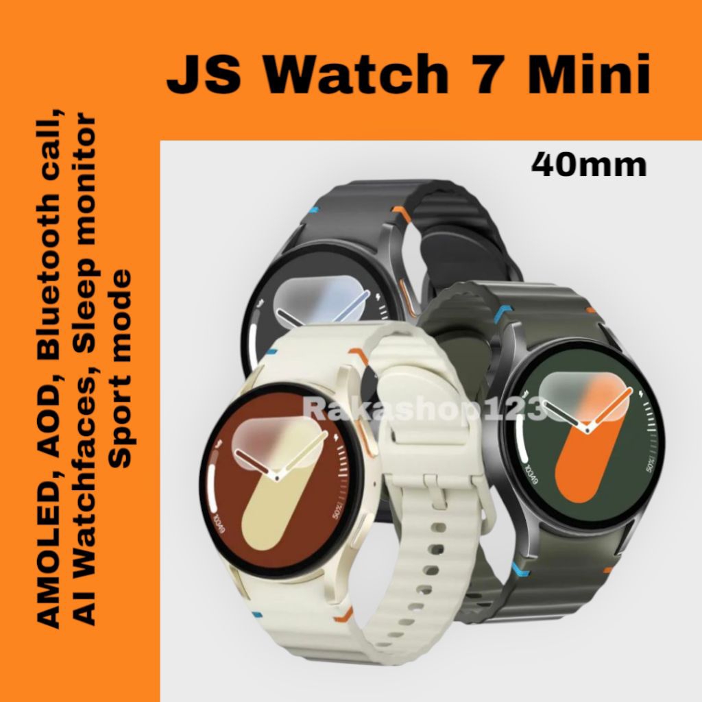JS Watch 7 Mini 40mm (best mirror), AMOLED, AOD, NFC, Sport mode, Compass, Bluetooth call.