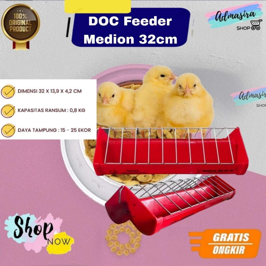 DOC FEEDER Medion Tempat Pakan Ransum Ayam Medion Doc kecil Kawat