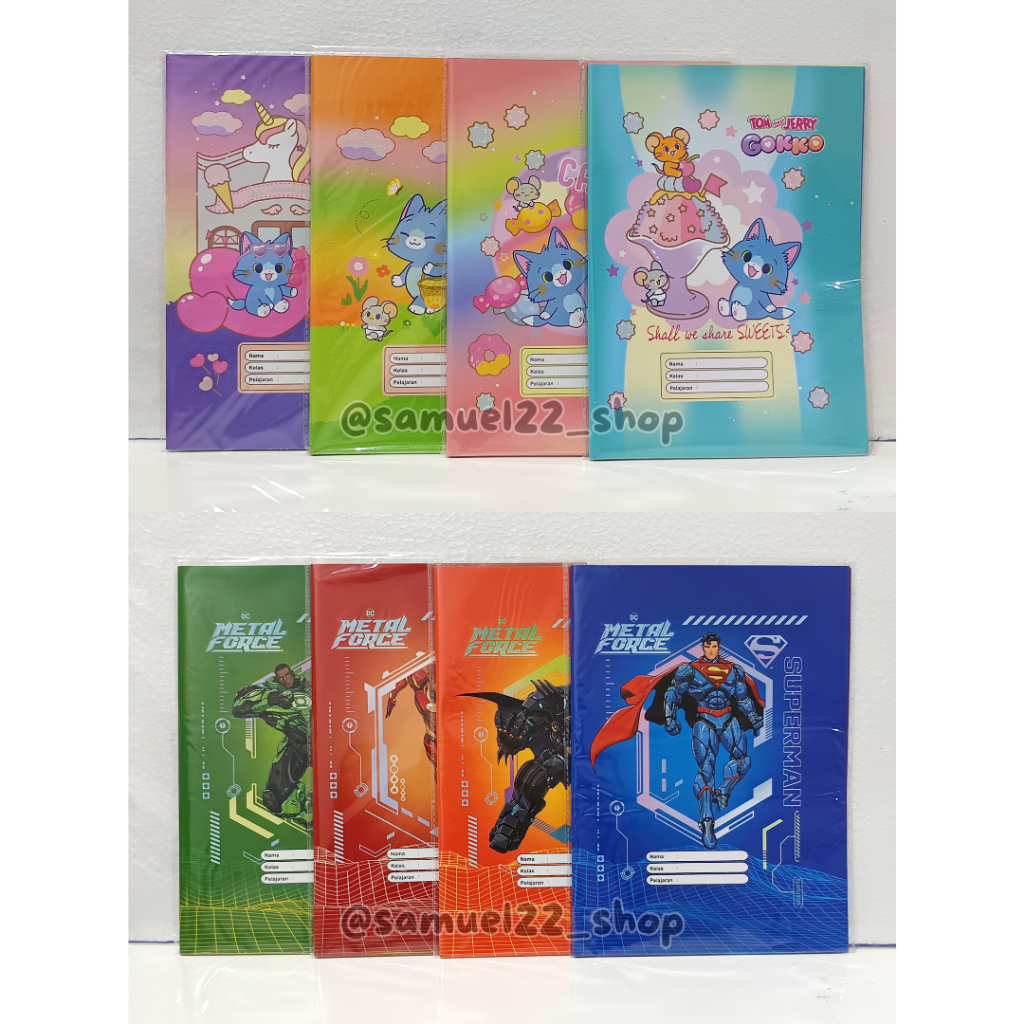 

Sampul Buku Kwarto / Kuarto / A5 / Kecil BAMBOO Karakter Superhero / Kartun Lucu Isi 20 Lembar