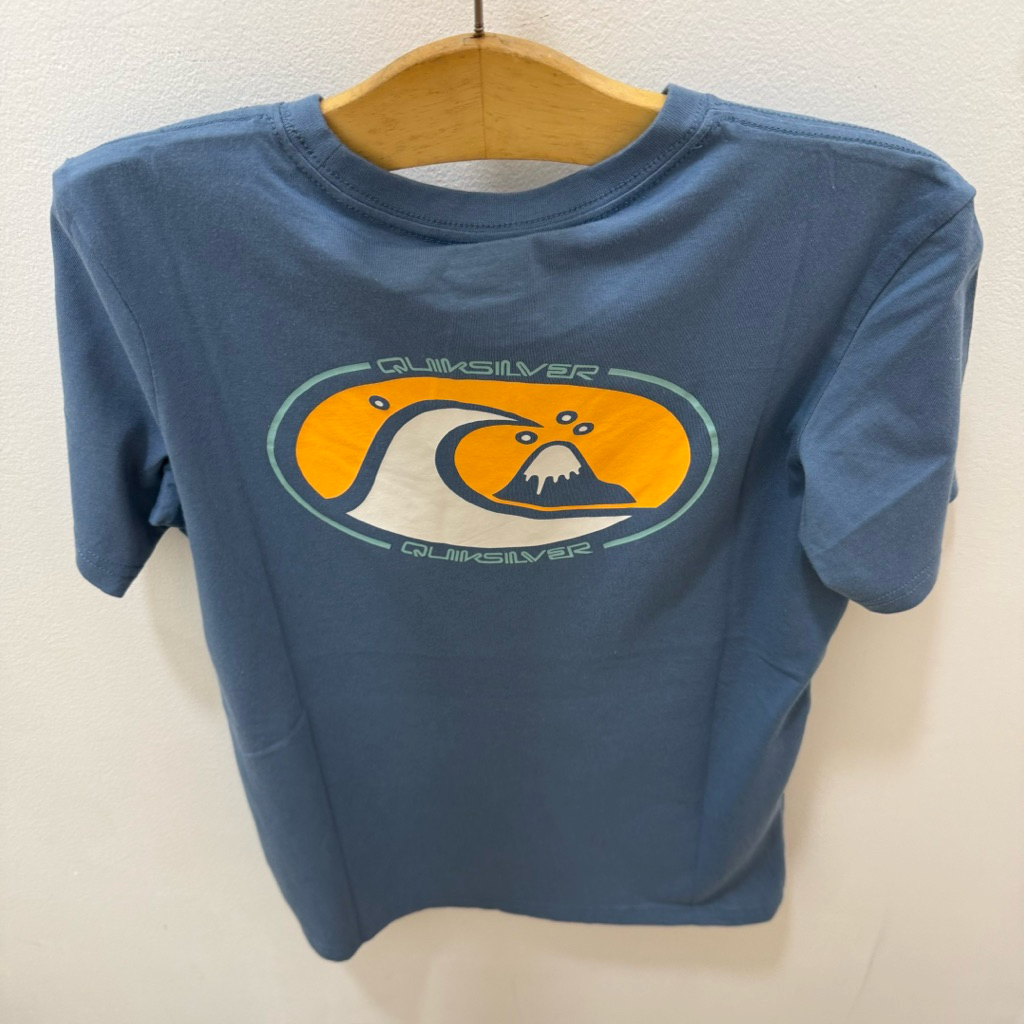 kaos anak laki quiksilver original ev flower chaos short sleeve tee youth blue