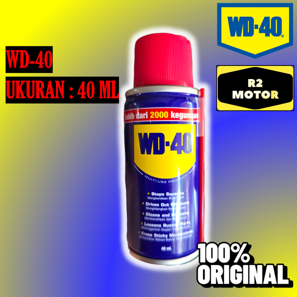 WD-40 40ML PELUMAS / PEMBERSIH CAIRAN SEMPROT ANTI KARAT WD40 ORIGINAL