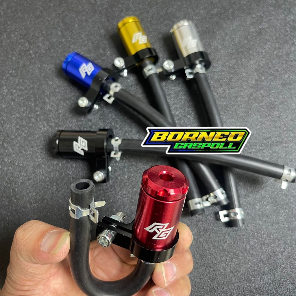 Tabung Master Tabung Rem CNC RG RACING + Breket Dudukan Tabung Selang Minyak Universal Nmax Aerox Be