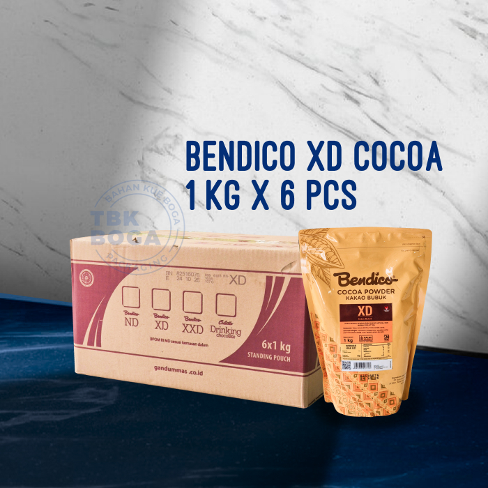 

( Dus ) Bendico Cocoa XD ( 1 kg x 6 pcs ) Kakao Kokoa Bubuk Coklat Cokelat Powder Colatta
