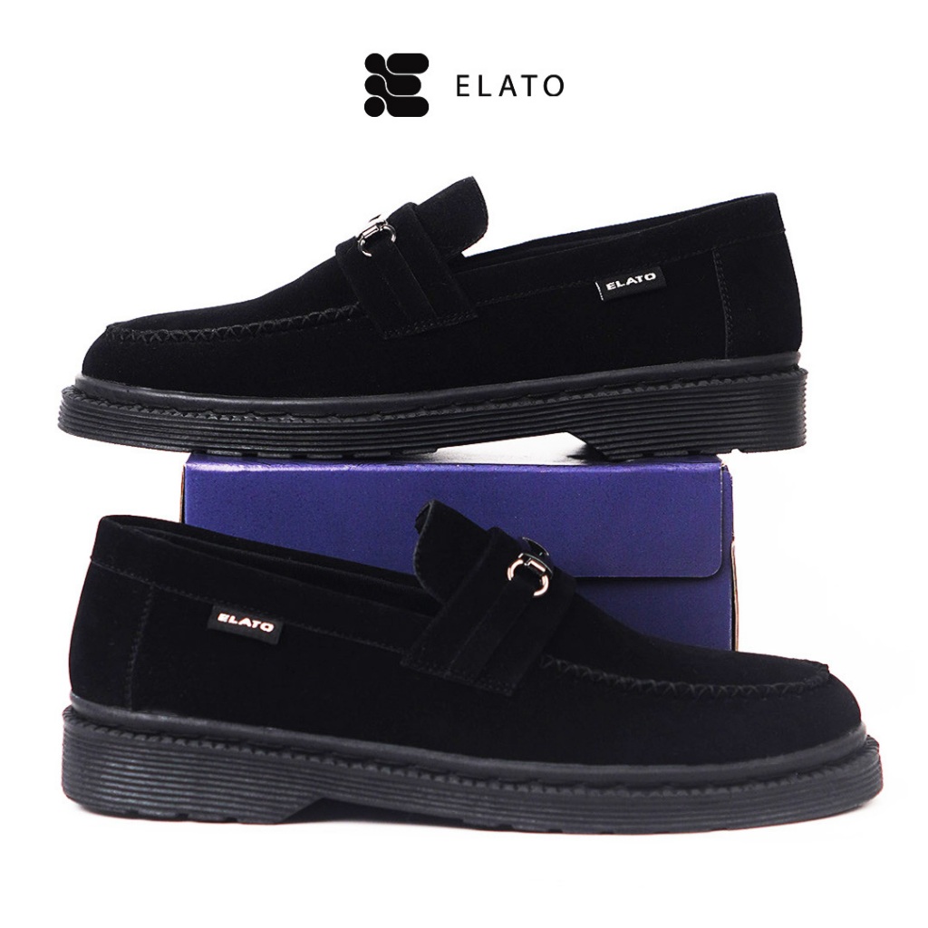Elato Footwear - Sepatu Slip On Pria - Wilson - Black