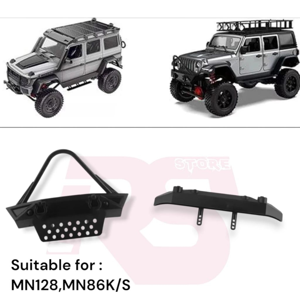 aksesoris bumper depan/belakang part original bawaan kit untuk RC 1:12 MN18 MN86K/S