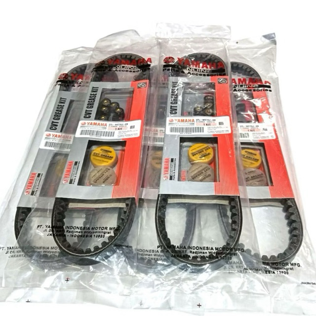 GROSIR ISI 5 PCS VANBELT ASSY V-BELT 1SET + ROLLER MIO SPORTY MIO SMALE NOUVO MIO SOUL KARBU FINO KA