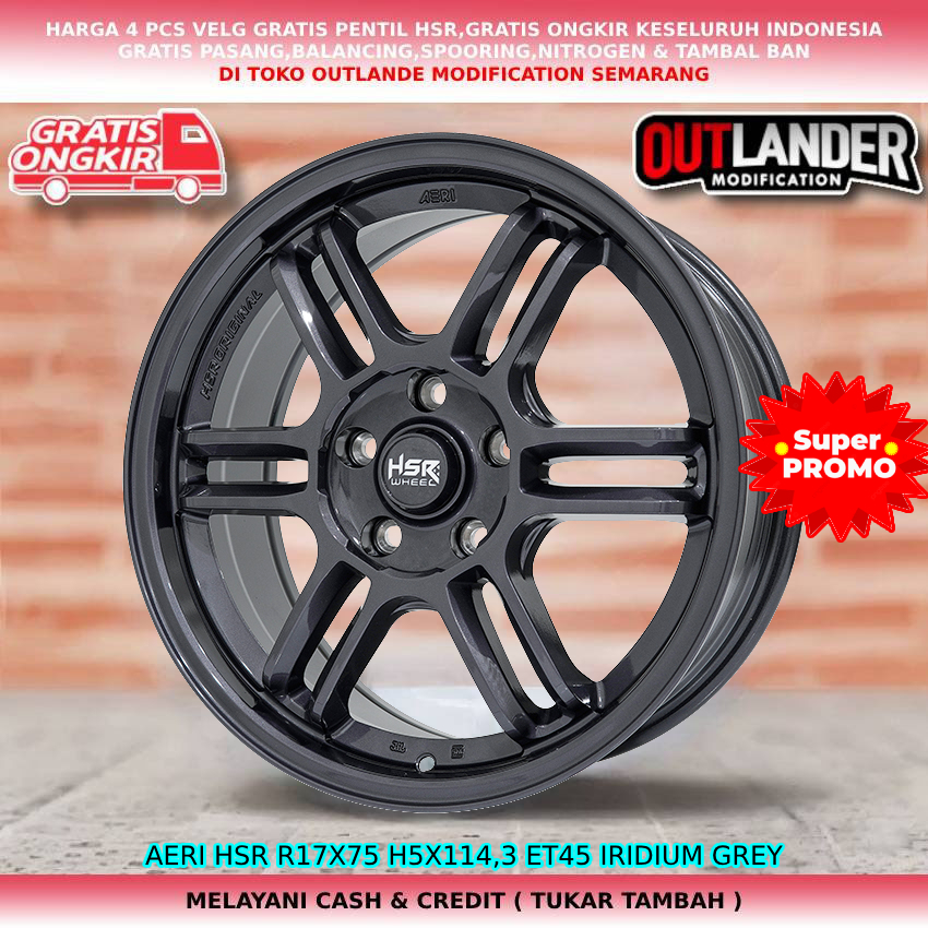 pelek racing ring17 lobang 5 untuk mobil HRV NSX Odyssey Prelude S2000 Stream dll hsr aeri ring17