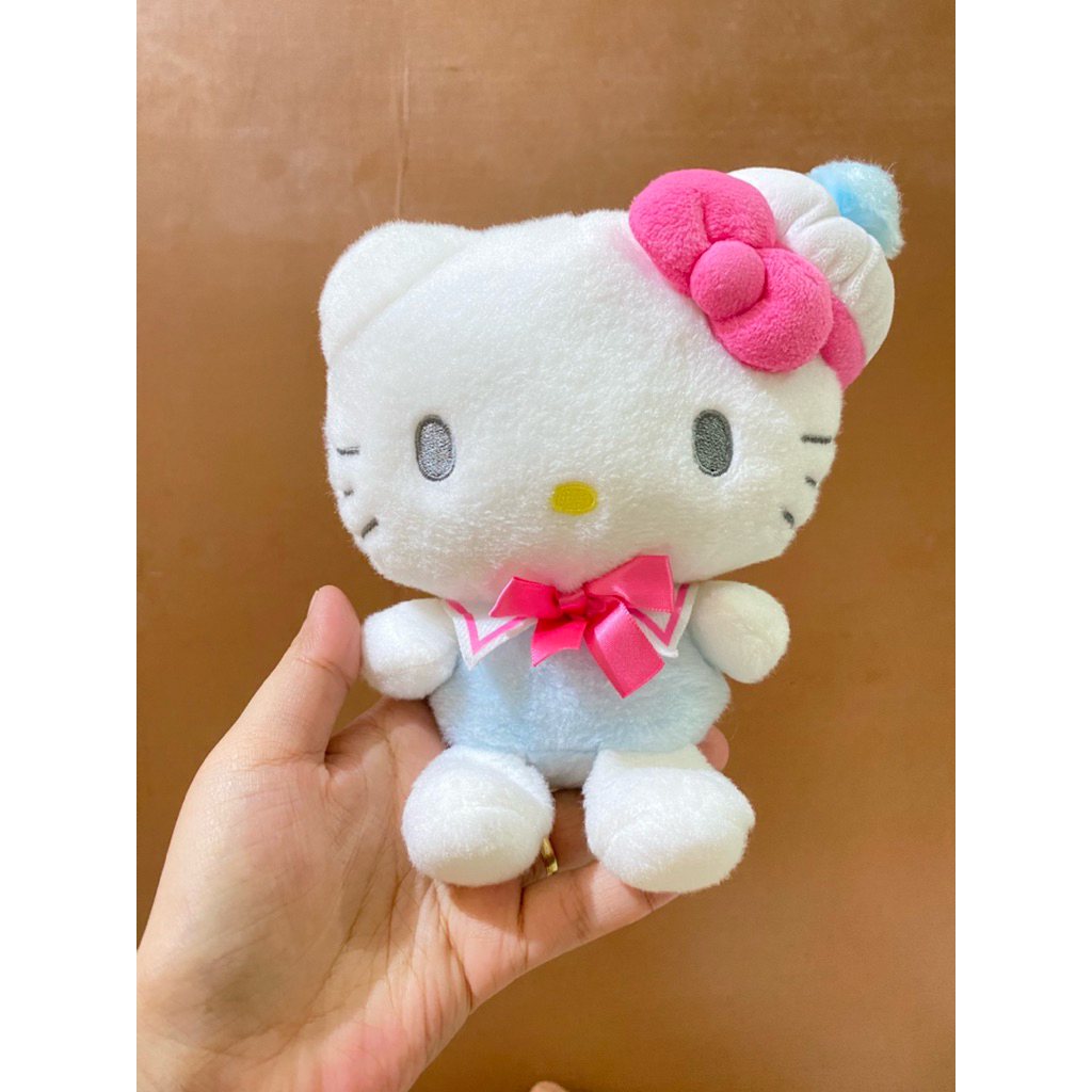 Boneka Sanrio Karakter Hello Kitty Pita Pink size 17cm Original / Boneka Karakter Hello Kitty Kecil 