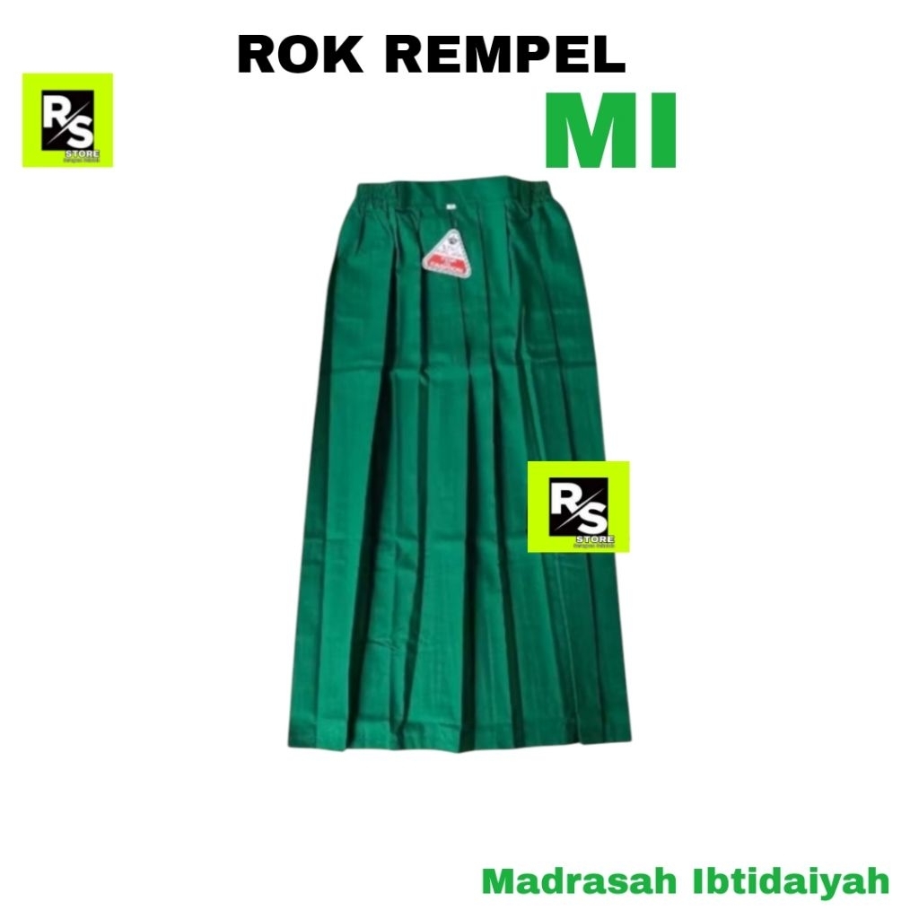 Rok Panjang Sekolah MI Madrasah Ibtidaiyah Warna Hijau