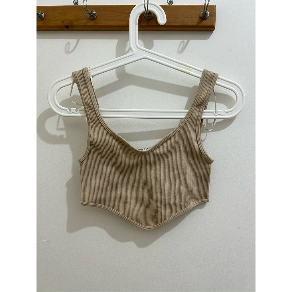NEW tank/crop top zara cream