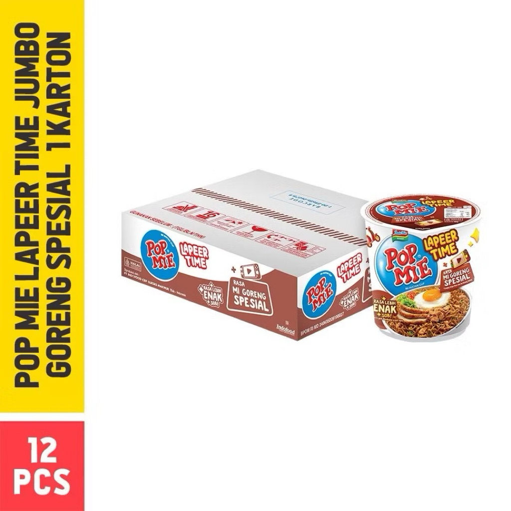 

(Fania Grosir) Pop Mie Laper Time Jumbo Goreng Spesial 1 Dus 12pc