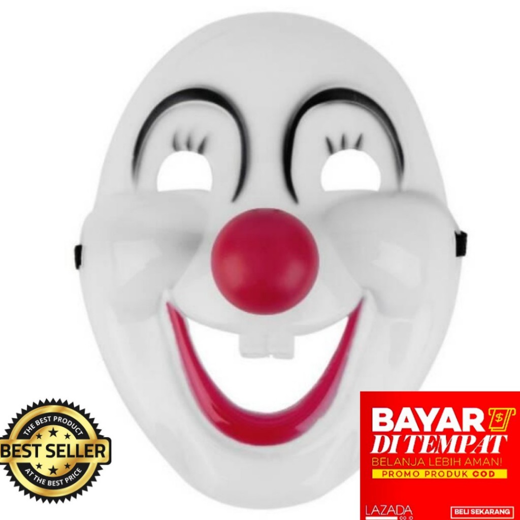 BADUT Topeng Badut Mainan Lucu Topeng Badut Hidung Merah