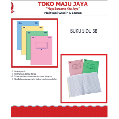 

BUKU TULIS SIDU 38/ SIDU MATH 38 Per pack (10 PCS)
