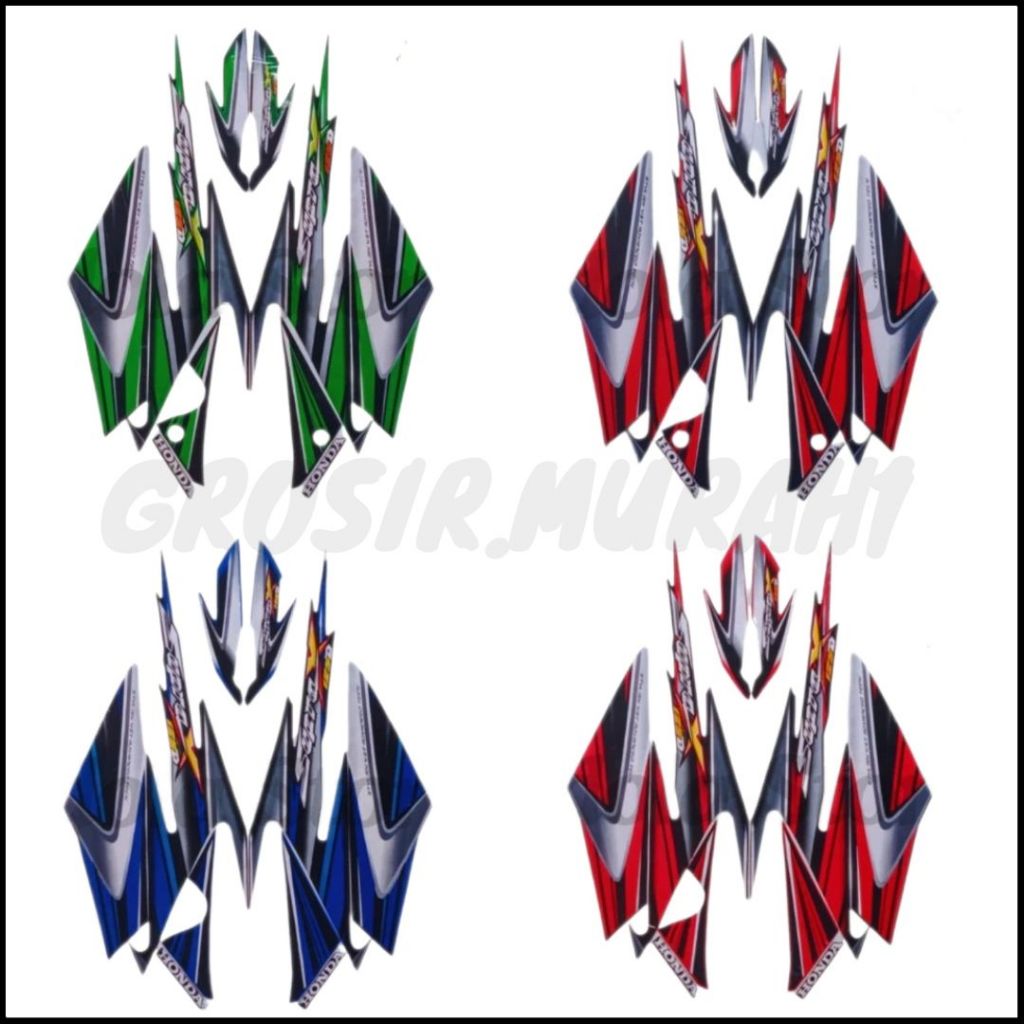 Stiker Striping List Body Supra X 125 D 2006 Standart Motor Honda Supra X 125 D 2006 Terbaik