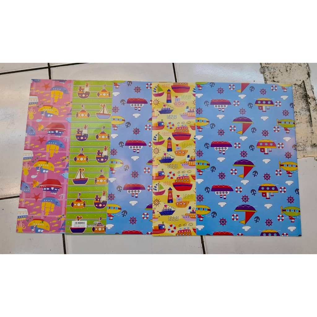 

KERTAS KADO MERK KIKY MOTIF ANIMAL BATIK PESAWAT KAPAL. 1 PAK ISI 50 LEMBAR