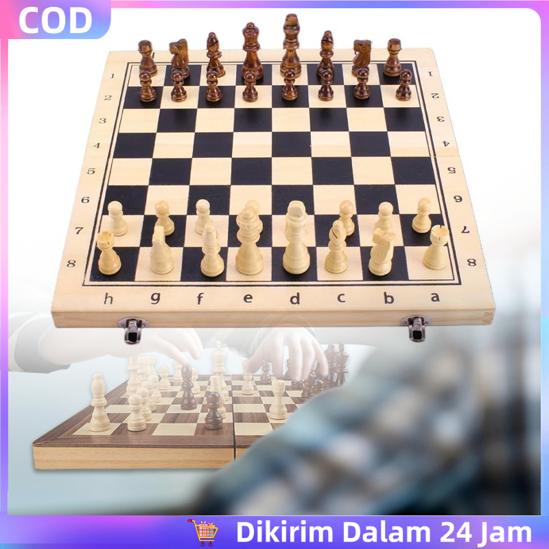 Bidak Catur Kayu Catur Catur Kayu Internasional Catur Magnet Chess Set Boardgame Game Papan Internat