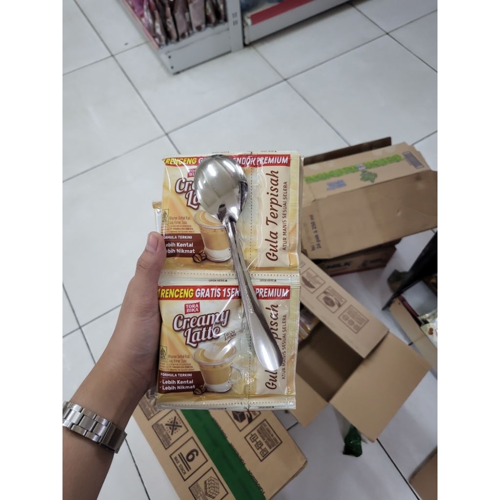 

TORABIKA CREAMY LATTE ISI 10 SACHET FREE SENDOK BESI
