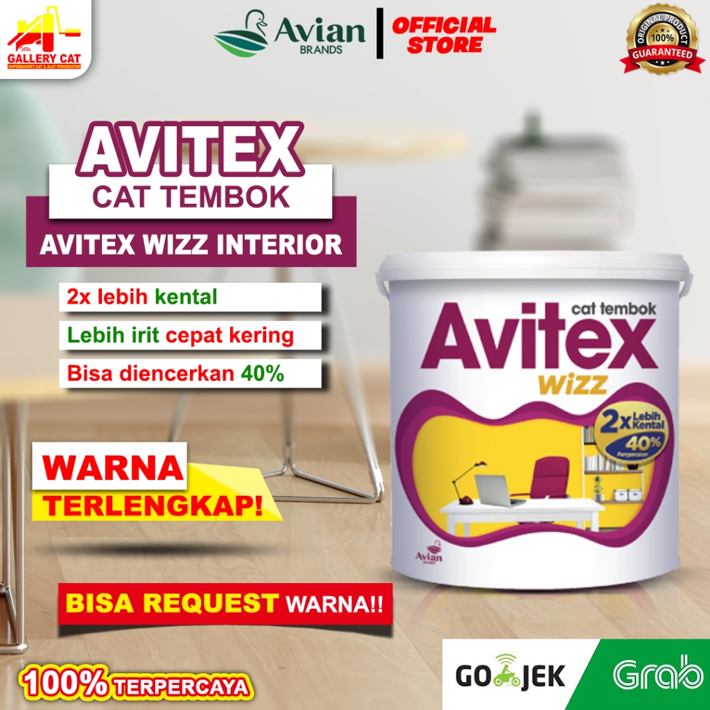 TERMURAH cat tembok Avian AVITEX WIZZ INTERIOR kemasan 5KG