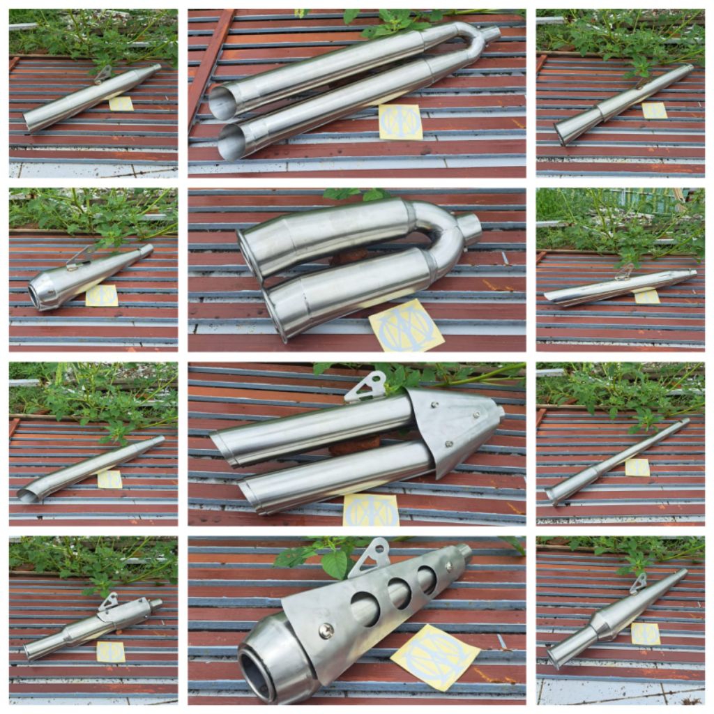 Knalpot Choper Bober motor custom japstyle stenlis Megapro Verza Tiger CB GL Scorpio Thunder Byson