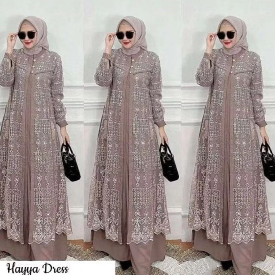 HAYYA GAMIS BROKAT KONDANGAN MEWAH / DRESS MUSLIMAH / LONGDRES WANITA SYAR'I