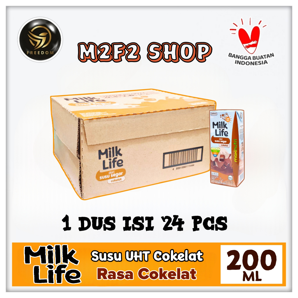 

Milk Life Susu Segar Rasa Cokelat Kotak UHT | Chocolate - 200 ml (Kemasan Karton)