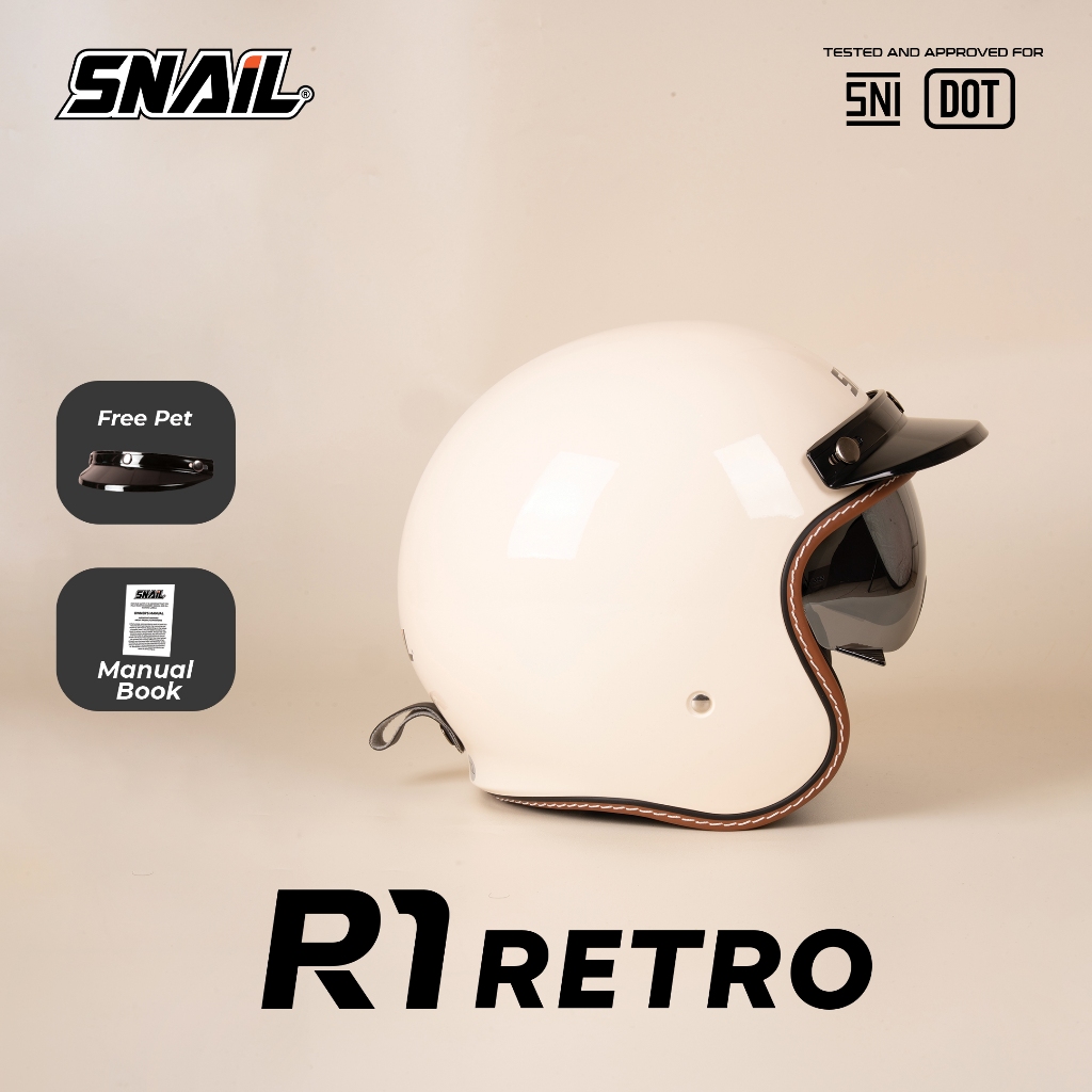 Helm Snail Retro R1 Beige